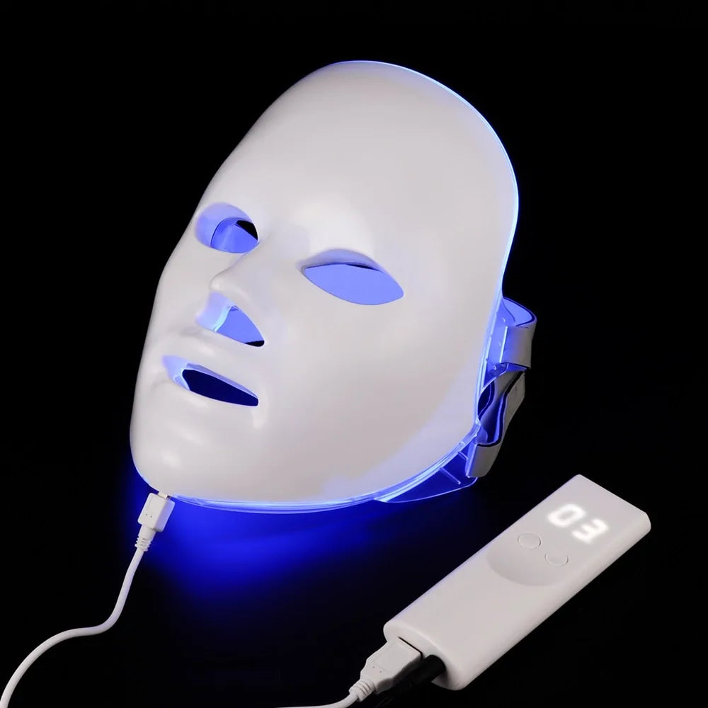 Masque facial à thérapie par photons LED 7 couleurs